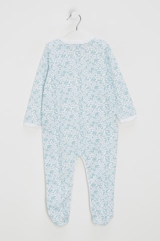 Grenouillère - Blanc et bleu clair