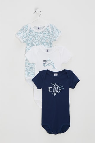 3 bodys - Blanc et bleu marine
