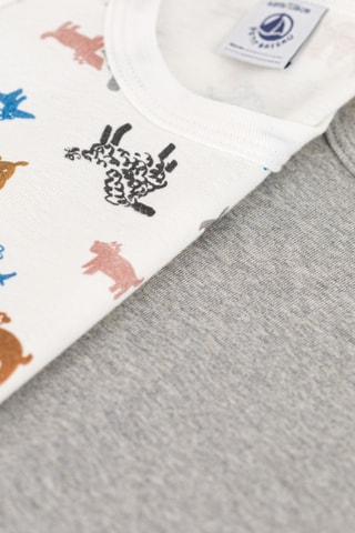 2 débardeurs - Gris clair chiné et blanc