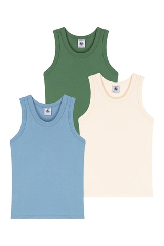 3 débardeurs - Ciel et vert