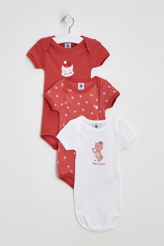 3 bodys - Rouge et blanc