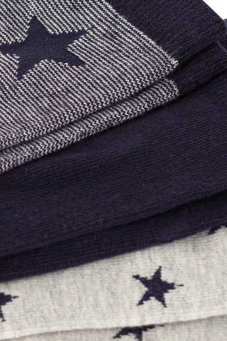 3 paires de chaussettes - Bleu marine et gris clair chiné