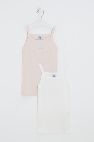 2 débardeurs - Blanc et rose