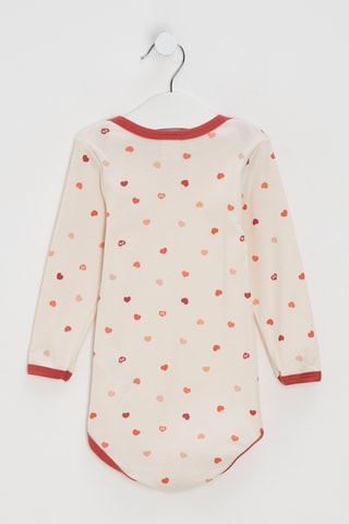 3 bodys - Beige, rouge et blanc