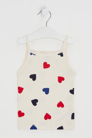 Débardeur - Ecru et rouge