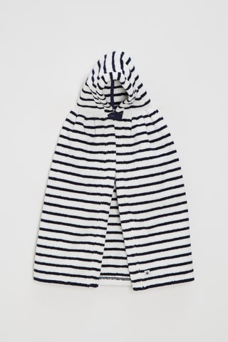 Cape de bain à capuche - Noir et blanc