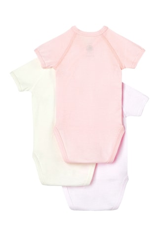 3 bodys - Mauve, jaune et saumon