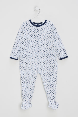 Grenouillère - Blanc et bleu marine