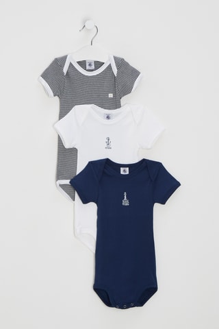 3 bodys - Bleu marine et blanc