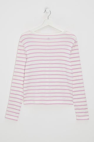 T-shirt en lin - Blanc et rose