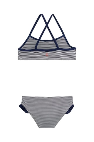 Maillot 2 pièces Bleu marine et blanc