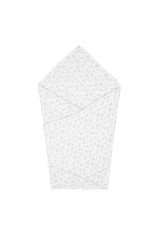 2 langes Carina Lulu - Blanc et gris - 120 x 120 cm