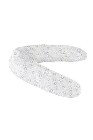 Coussin d'allaitement All Lulu - Blanc et gris - 145 x 25 cm