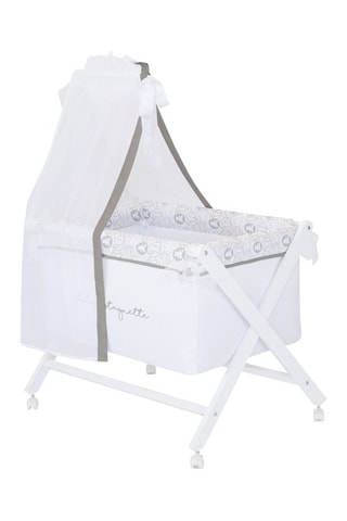 Berceau en bois, ciel de lit et linge de lit All Lulu - Jusqu'à 10 mois