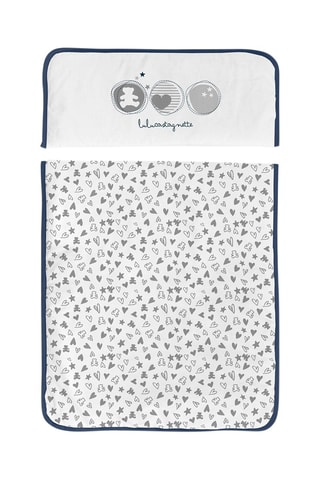 Berceau en bois, ciel de lit et linge de lit Allover cour - Jusqu'à 10 mois