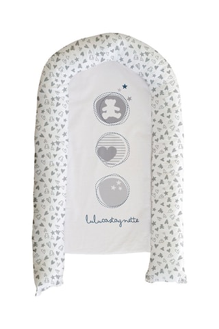 Réducteur de lit Allover cour - Gris et blanc - Jusqu'à 8 mois