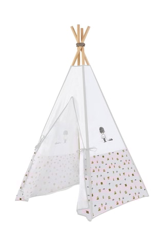 Tipi London - 
Blanc et gris - 86 x 170 cm