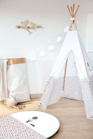 Tipi London - 
Blanc et gris - 86 x 170 cm