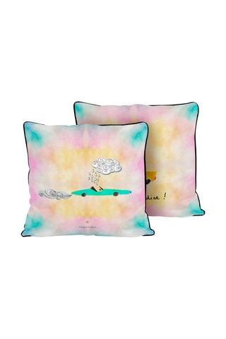 Coussin Holi - Fuchsia - 50 x 50 cm