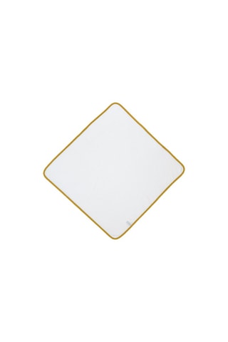 Sortie de bain et gant de toilette Circus Lulu - Moutarde et blanc - 75 x 75 cm