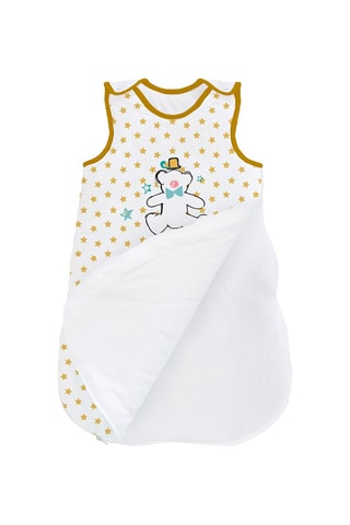 Gigoteuse Circus lulu - Moutarde et blanc - 70 cm