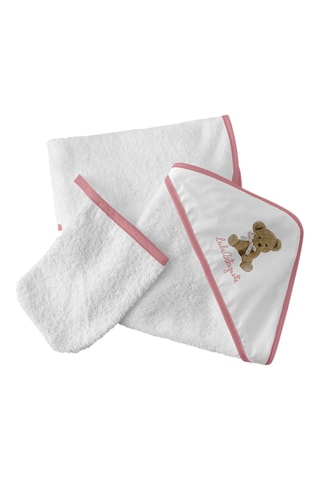 Sortie de bain Country Bear - Rose - 75 x 75 cm