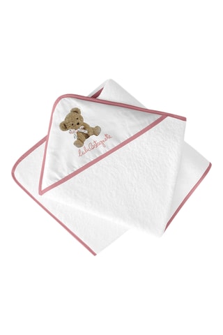 Sortie de bain Country Bear - Rose - 100 x 100 cm