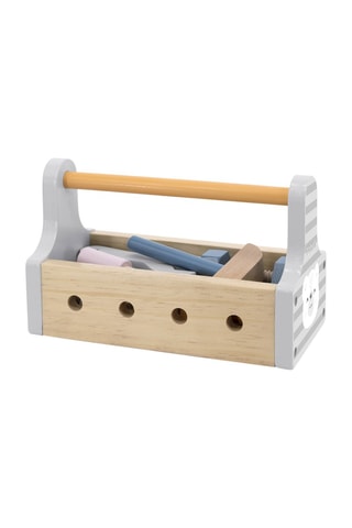 Scatola degli attrezzi in legno - 16 pezzi - Da 3 anni