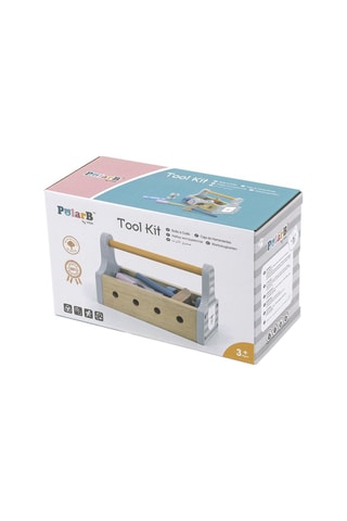 Scatola degli attrezzi in legno - 16 pezzi - Da 3 anni