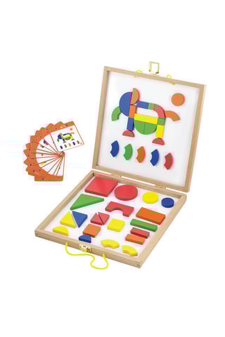 Cofanetto blocchi magnetici in legno  -  Da 3 anni