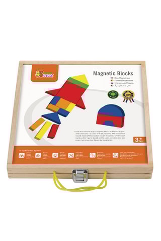 Cofanetto blocchi magnetici in legno  -  Da 3 anni