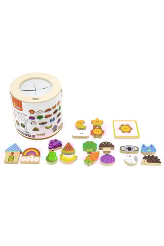 Gioco Tocca e trova in legno - 40 pezzi - Da 3 anni