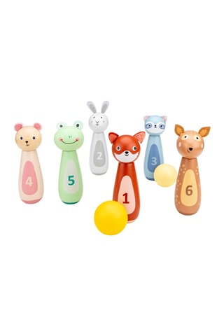 Set bowling Animali in legno - Da 3 anni
