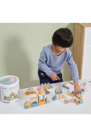 Barile cubi in legno - 50 pezzi - Da 18 mesi