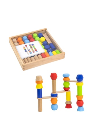 Gioco di costruzioni torre con blocchi