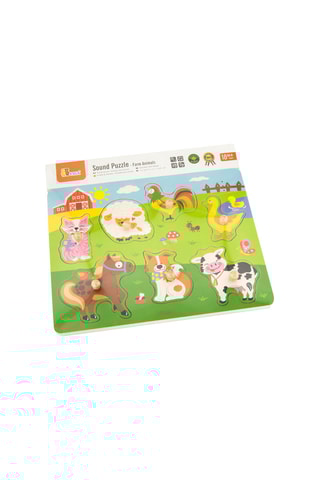 Puzzle sonoro in legno  Fattoria - Da 18 mesi