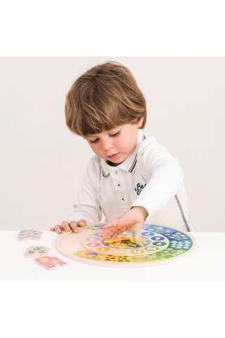 Puzzle orologio in legno - 12 pezzi - Da 2 anni