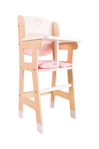 Seggiolone in legno per bambola - 
Da 3 anni - Rosa