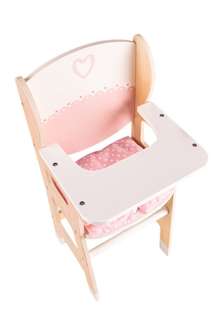 Seggiolone in legno per bambola - 
Da 3 anni - Rosa