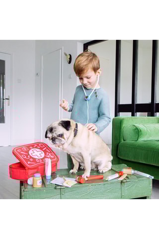 Kit dottore in legno - 12 pezzi - Da 3 anni