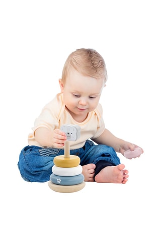 Torre impilabile orso in legno - Da 18 mesi