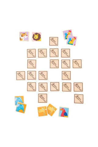 Memory animali in legno - 32 pezzi - Da 3 anni