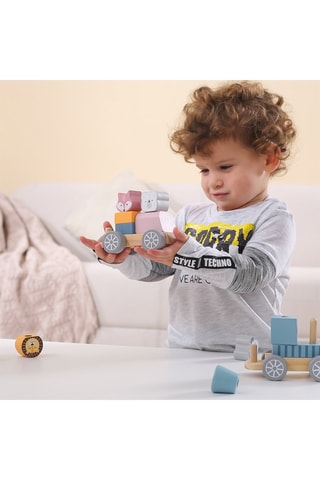 Trenino impilabile in legno - Da 18 mesi