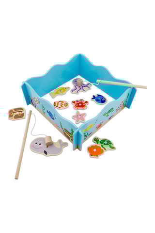 Gioco della pesca in legno - 12 pezzi - Da 2 anni