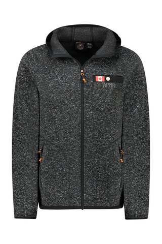 Chaqueta polar con capucha Tiparniana - Negro jaspeado