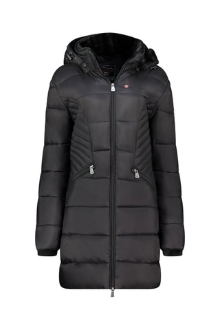 Anorak largo con capucha Beeana - Negro