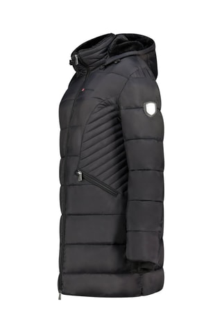 Anorak largo con capucha Beeana - Negro