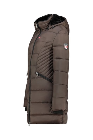 Anorak largo con capucha Beeana - Marrón