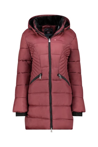 Anorak largo con capucha Beeana - Burdeos