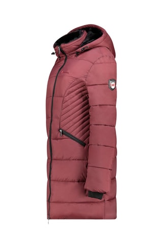 Anorak largo con capucha Beeana - Burdeos